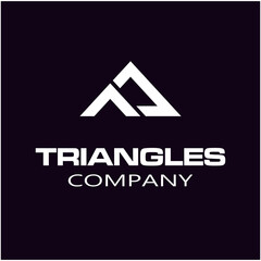 Futuristic Triangle Chain logo design inspiration