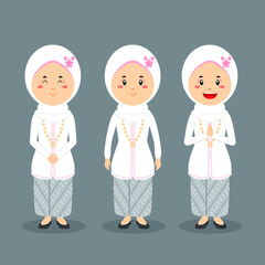 Indonesian Wedding Character with Various Expression