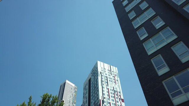 View of the houses in the headliner residential complex in Moscow