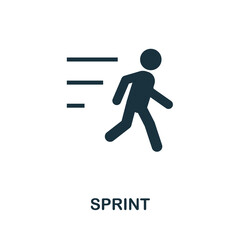 Sprint icon. Simple creative element. Filled monochrome Sprint icon for templates, infographics and banners