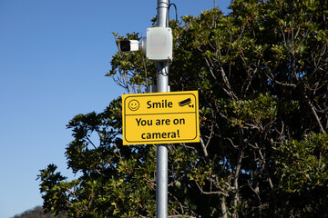 Sign indicating that there are CCTV present in the area