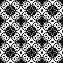 Foto op Canvas Seamless vector pattern in geometric ornamental style.  © t2k4