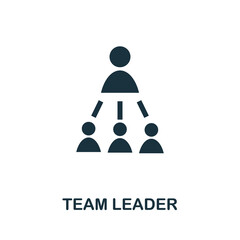 Team Leader icon. Simple creative element. Filled monochrome Team Leader icon for templates, infographics and banners