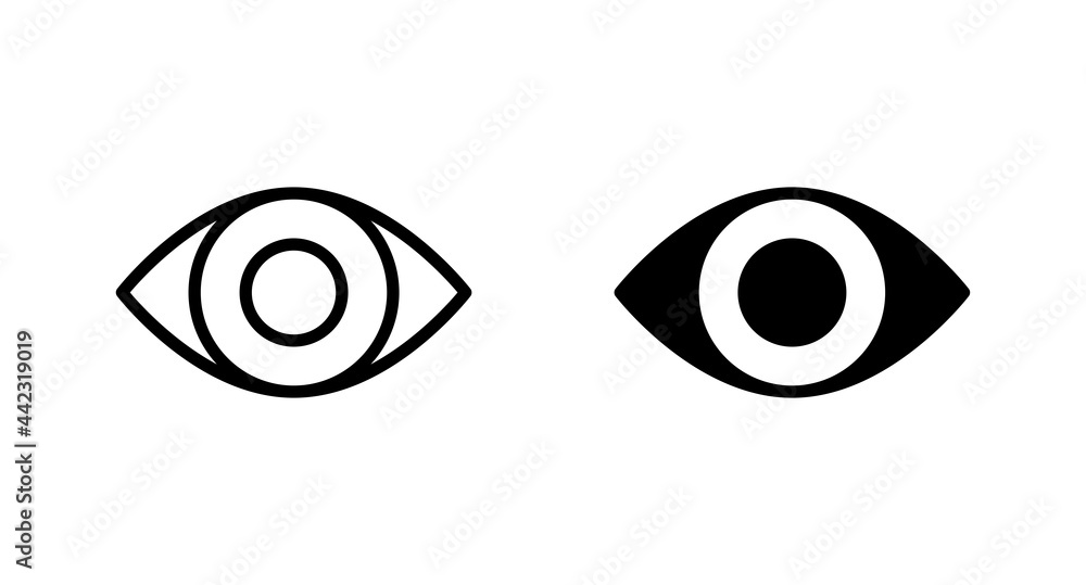 Poster eye icon vector for web, computer and mobile app