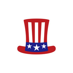 Uncle Sam's hat  vector logo design