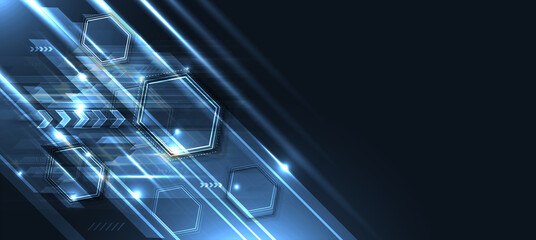 Technology background, color and waves