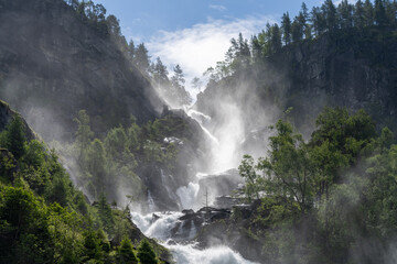 Låtefoss near Odda in Norway. Absolutely beautiful, breathtaking and magical. 