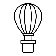 Vector Air Balloon Outline Icon Design