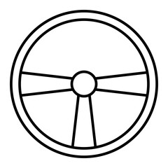 Fototapeta premium Vector Steering Wheel Outline Icon Design