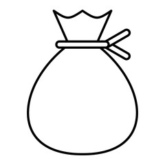 Vector Money Bags Outline Icon Design