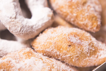 Handmade homemade donuts and fritters