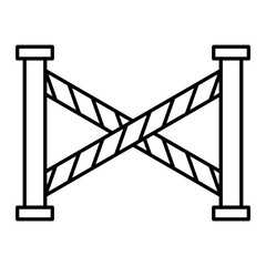 Vector Crime Scene Outline Icon Design