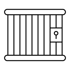 Vector Cage Outline Icon Design