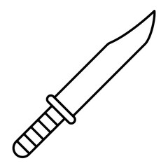 Vector Knife Outline Icon Design