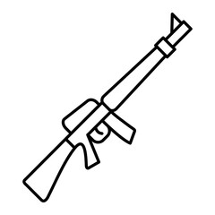 Vector Gun Outline Icon Design