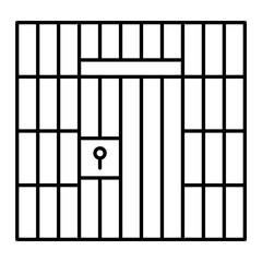 Vector Jail Outline Icon Design