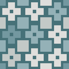 Abstract geometric teal seamless texture background. Vector illustration