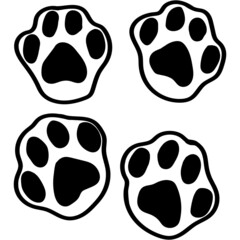Four paws of an animal
