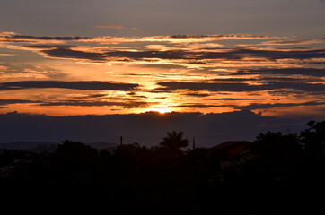 sunset in the mountains