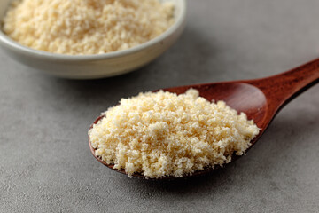 Finely ground savory and salty Parmesan cheese powder