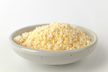 cheese powder on a white background