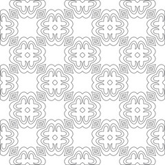 Vector pattern with symmetrical elements . Modern stylish abstract texture. Repeating geometric tiles from 

striped elements.Black and white pattern.