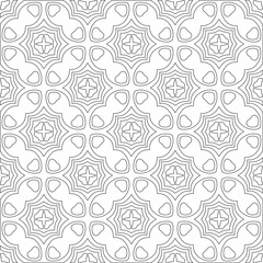 Vector pattern with symmetrical elements . Modern stylish abstract texture. Repeating geometric tiles from 

striped elements.Black and white pattern.