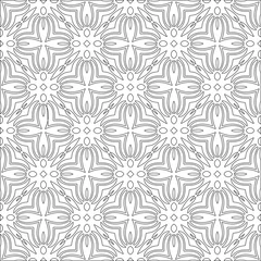 Schilderijen op glas Vector pattern with symmetrical elements . Modern stylish abstract texture. Repeating geometric tiles from   striped elements.Black and white pattern. © t2k4