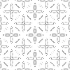 Vector pattern with symmetrical elements . Modern stylish abstract texture. Repeating geometric tiles from 

striped elements.Black and white pattern.
