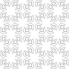 Vector pattern with symmetrical elements . Modern stylish abstract texture. Repeating geometric tiles from 

striped elements.Black and white pattern.