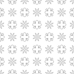 Vector pattern with symmetrical elements . Modern stylish abstract texture. Repeating geometric tiles from 

striped elements.Black and white pattern.