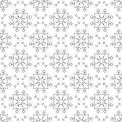 Vector pattern with symmetrical elements . Modern stylish abstract texture. Repeating geometric tiles from 

striped elements.Black and white pattern.