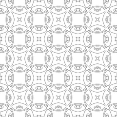 Vector pattern with symmetrical elements . Modern stylish abstract texture. Repeating geometric tiles from 

striped elements.Black and white pattern.