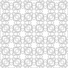 Naklejka na ściany i meble Vector pattern with symmetrical elements . Modern stylish abstract texture. Repeating geometric tiles fromstriped elements.Black and white pattern.
