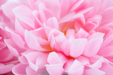 Beautiful pink ฟrtificial flower made with color filters, soft color and blur style for background