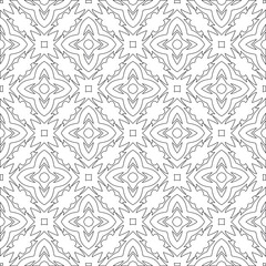 Vector pattern with symmetrical elements . Modern stylish abstract texture. Repeating geometric tiles from 

striped elements.Black and white pattern.