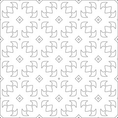 Vector pattern with symmetrical elements . Modern stylish abstract texture. Repeating geometric tiles from 

striped elements.Black and white pattern.
