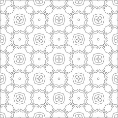 Vector pattern with symmetrical elements . Modern stylish abstract texture. Repeating geometric tiles from 

striped elements.Black and white pattern.