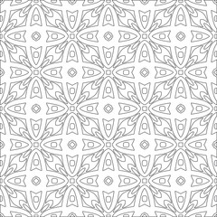 Vector pattern with symmetrical elements . Modern stylish abstract texture. Repeating geometric tiles from 

striped elements.Black and white pattern.
