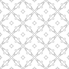 Fototapeta premium Vector pattern with symmetrical elements . Modern stylish abstract texture. Repeating geometric tiles fromstriped elements.Black and white pattern.