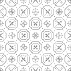 Vector pattern with symmetrical elements . Modern stylish abstract texture. Repeating geometric tiles from 

striped elements.Black and white pattern.