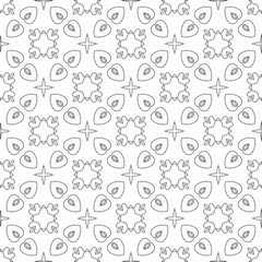 Vector pattern with symmetrical elements . Modern stylish abstract texture. Repeating geometric tiles from 

striped elements.Black and white pattern.