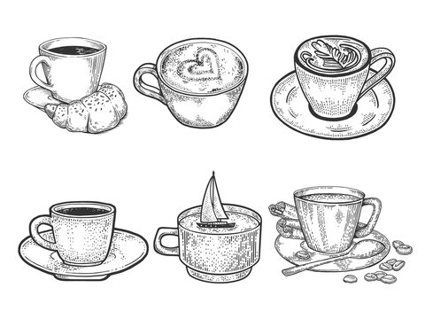 Cup of Tea Cartoon Color Pencil Sketch · Creative Fabrica