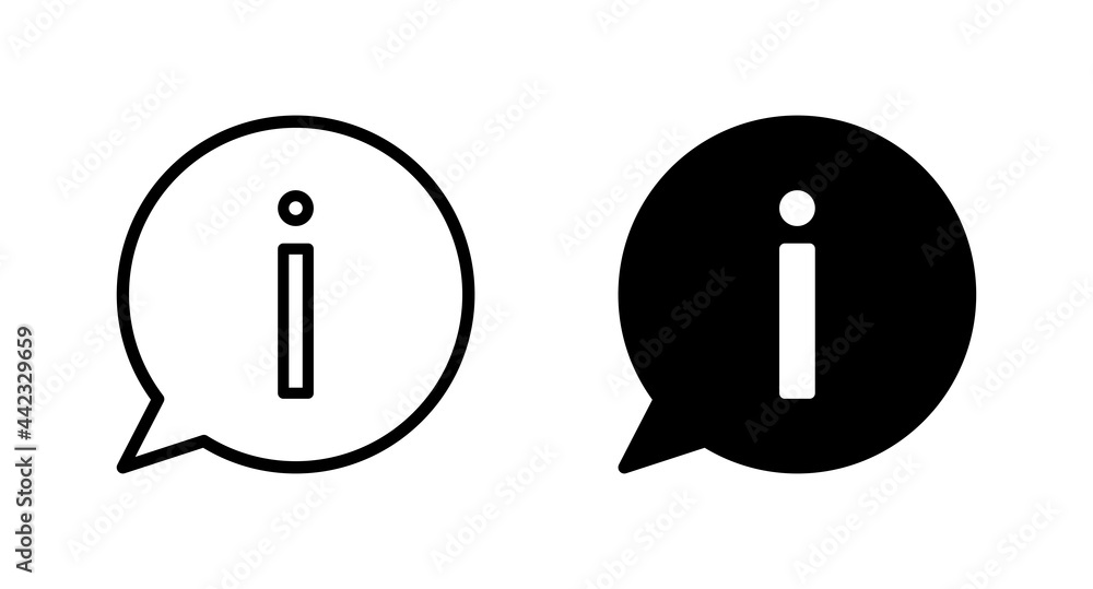 Poster info icon vector for web, computer and mobile app