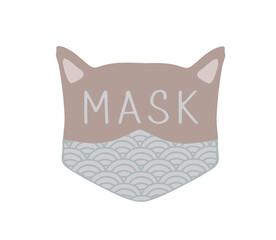 Logo. Pandemic virus logo. Stop Coronavirus Concept. Quarantine vector mask protect sign. Vector illustration on a white background.