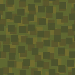 Seamless abstract geometric shapes. Army camouflage color. Vector.