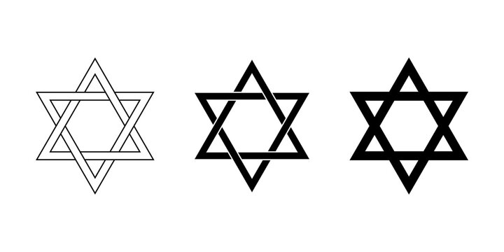 Seal of Solomon and Star of David. The seal is the signet ring attributed to King Solomon, a hexagram with two interwoven triangles and the predecessor of Star of David with two overlapping triangles.