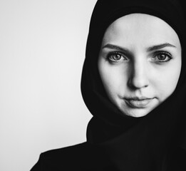 Close up of islamic woman portrait