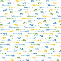 Pretty boho arrows graphic seamless pattern. Ethnic vintage design. Indigenous american motif.