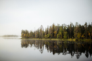 a lake in lapland rovaniemi summer finland midnight summer juhannus time in finland suomi lapland...